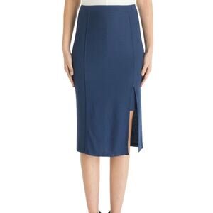 Laila Jayde Blue Double Layer Pencil Skirt NWT Size Small